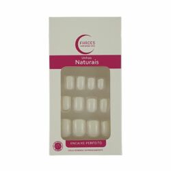 U3022 - Unhas Fhaces Natural Curvatura Curta com 24 Unid