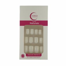 U3024 - Unhas Fhaces Natural Curvatura Média com 24 Unid