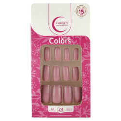 U3052 - Unhas Colors Rosa Flash