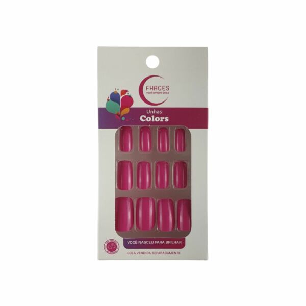 U3090 - Unhas Fhaces Colors  Rosa Fucsia