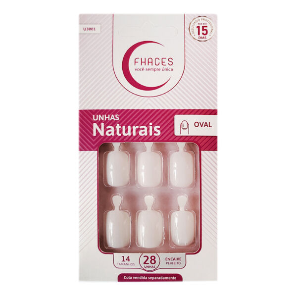 U3001 - Unhas Fhaces  Natural Oval