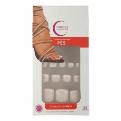 UP1401 - Unhas Fhaces para Pés Francesa Rosa