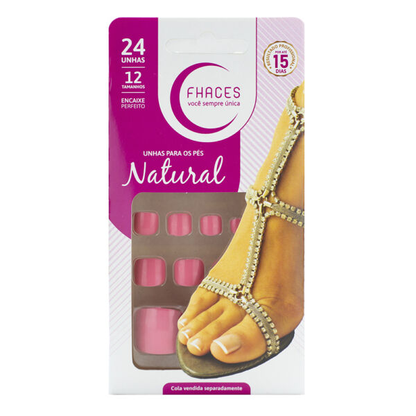 UP1413 - Unhas Fhaces para Pés Color Salmão