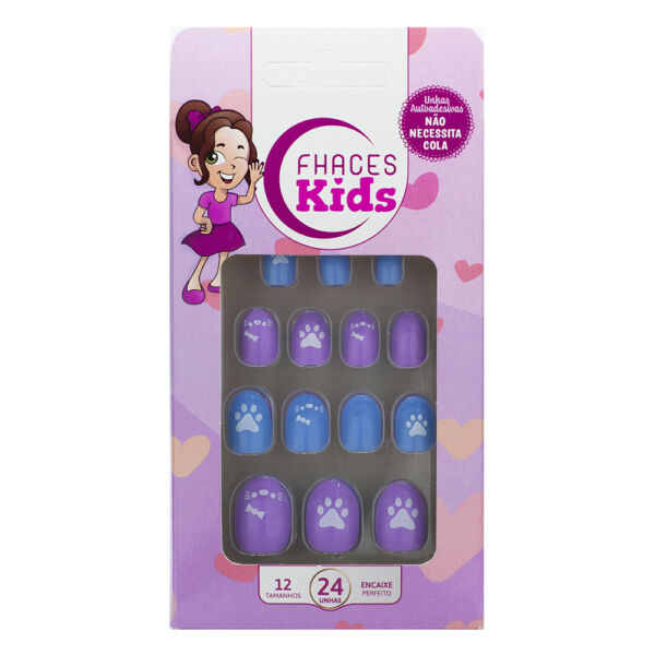 U4502 - Unhas Fhaces Infantil Blue Cat