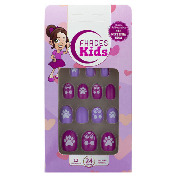 U4506 - Unhas Fhaces Infantil Panda Panda Fashion
