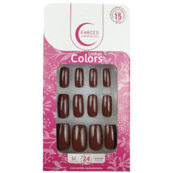 U4077 - Unhas Fhaces Colors Marrom Bombom