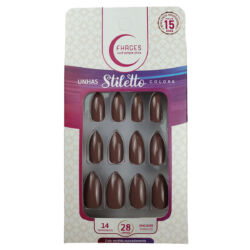 U4083 - Unhas Fhaces Stiletto Cheia De Mania