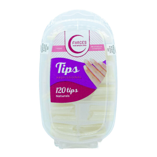 Unhas Postiças Tips Fhaces Natural c/120 unidades - TP300