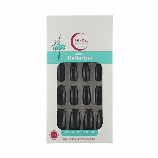 Unhas Fhaces Bailarina All Black