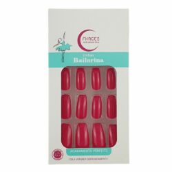 Unhas Fhaces Bailarina Vermelho Radiante