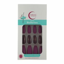 Unhas Fhaces Bailarina Ametista Brilho e Fosco