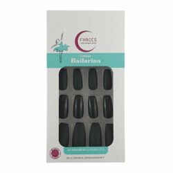 Unhas Fhaces Bailarina All Black Brilho e Fosco