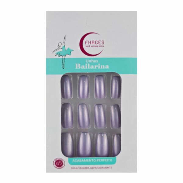 Unhas Fhaces Bailarina Violeta Metálica