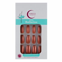 Unhas Fhaces Bailarina Bronze Metálica