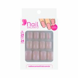 Unhas c/Adesivos Autocolantes Francesa Rosa